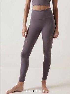 Athleta Purple Elation Lasercut Tights Size Small Women’s